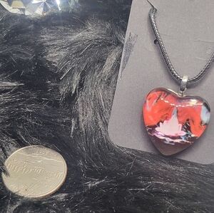 (New) Red And Pink Heart Shape Fashion Necklace